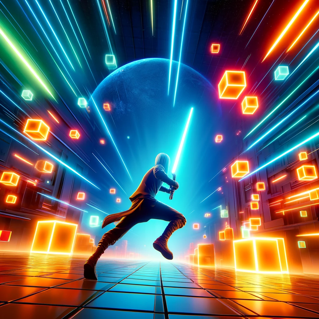 Preview of Beat Saber game